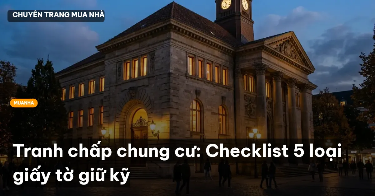 Tranh chấp chung cư: Checklist 5 loại giấy tờ giữ kỹ