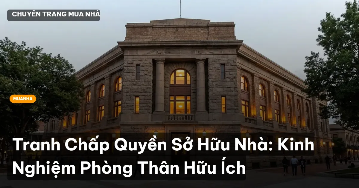 Tranh Chấp Quyền Sở Hữu Nhà: Kinh Nghiệm Phòng Thân Hữu Ích