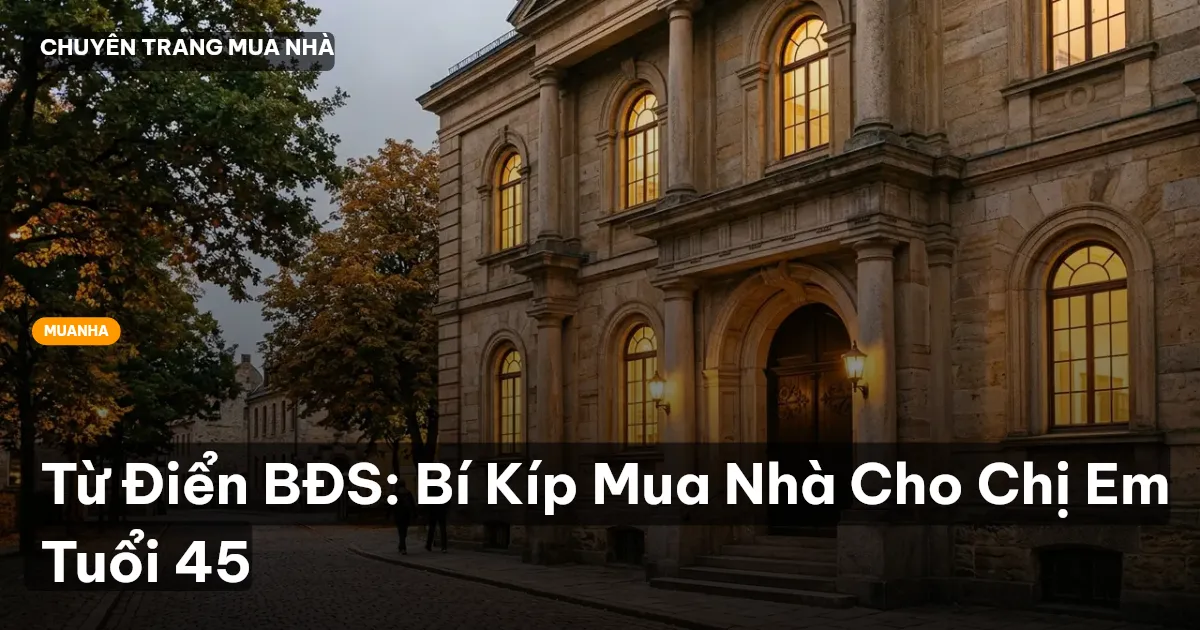 Từ Điển BĐS: Bí Kíp Mua Nhà Cho Chị Em Tuổi 45