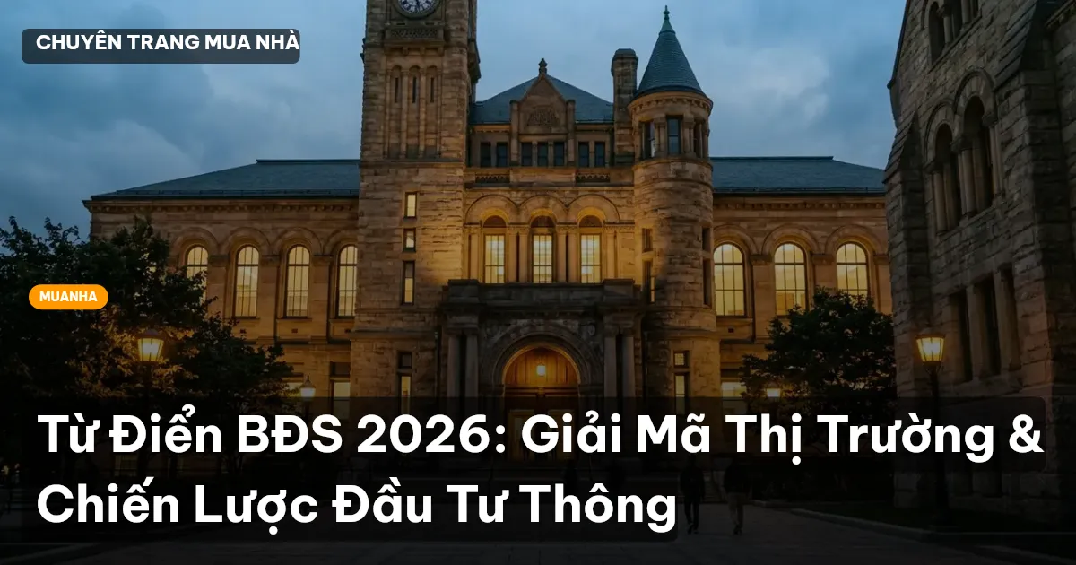 Từ Điển BĐS 2026: Giải Mã Thị Trường & Chiến Lược Đầu Tư Thông
