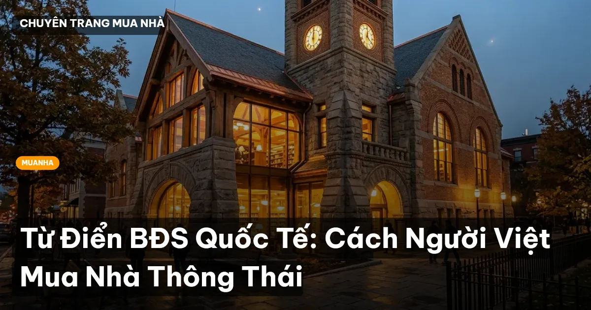 Từ Điển BĐS Quốc Tế: Cách Người Việt Mua Nhà Thông Thái