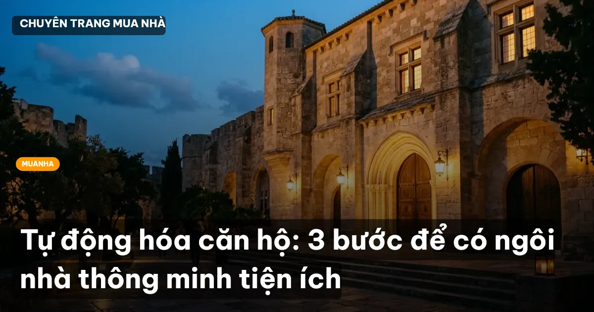 Tự động hóa căn hộ: 3 bước để có ngôi nhà thông minh tiện ích