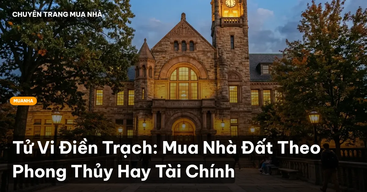 Tử Vi Điền Trạch: Mua Nhà Đất Theo Phong Thủy Hay Tài Chính