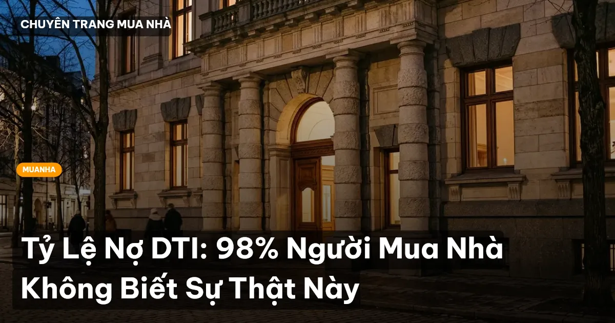 Tỷ Lệ Nợ DTI: 98% Người Mua Nhà Không Biết Sự Thật Này