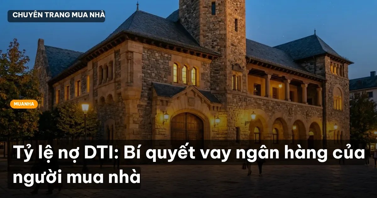 Tỷ lệ nợ DTI: Bí quyết vay ngân hàng của người mua nhà