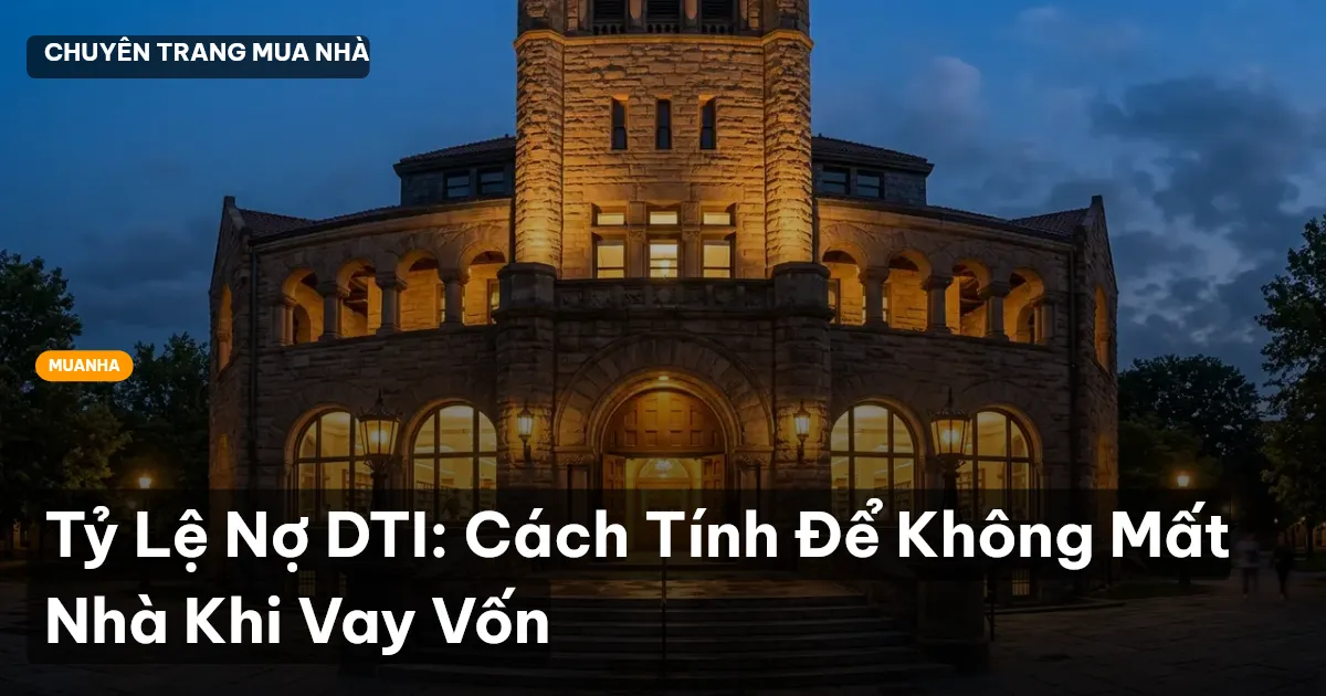 Tỷ Lệ Nợ DTI: Cách Tính Để Không Mất Nhà Khi Vay Vốn