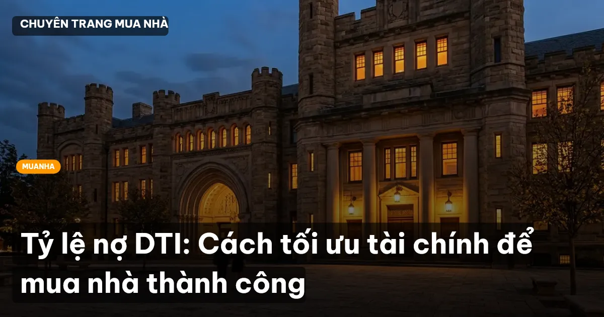 Tỷ lệ nợ DTI: Cách tối ưu tài chính để mua nhà thành công