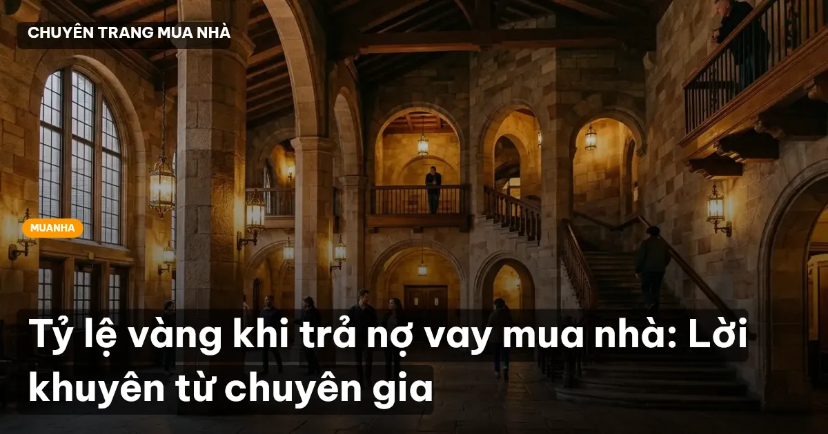 Tỷ lệ vàng khi trả nợ vay mua nhà: Lời khuyên từ chuyên gia