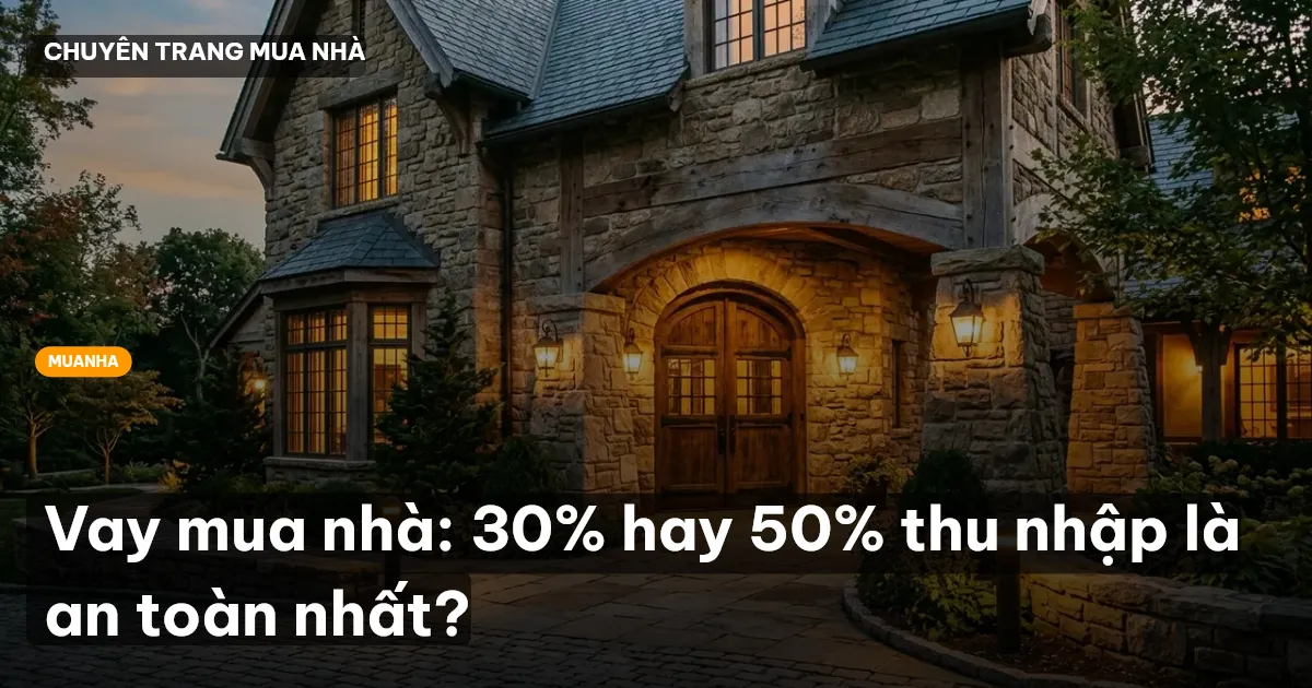 Vay mua nhà: 30% hay 50% thu nhập là an toàn nhất?