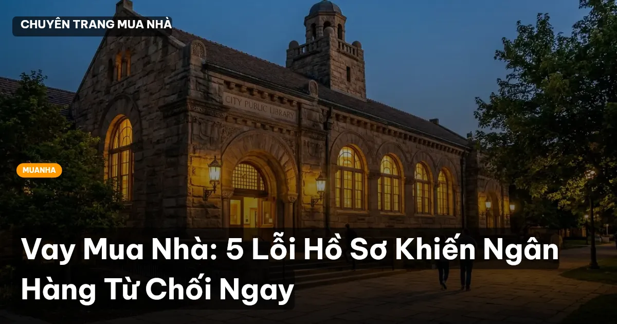 Vay Mua Nhà: 5 Lỗi Hồ Sơ Khiến Ngân Hàng Từ Chối Ngay