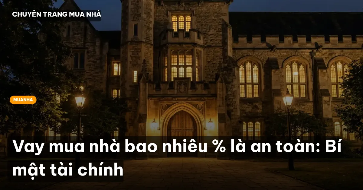 Vay mua nhà bao nhiêu % là an toàn: Bí mật tài chính