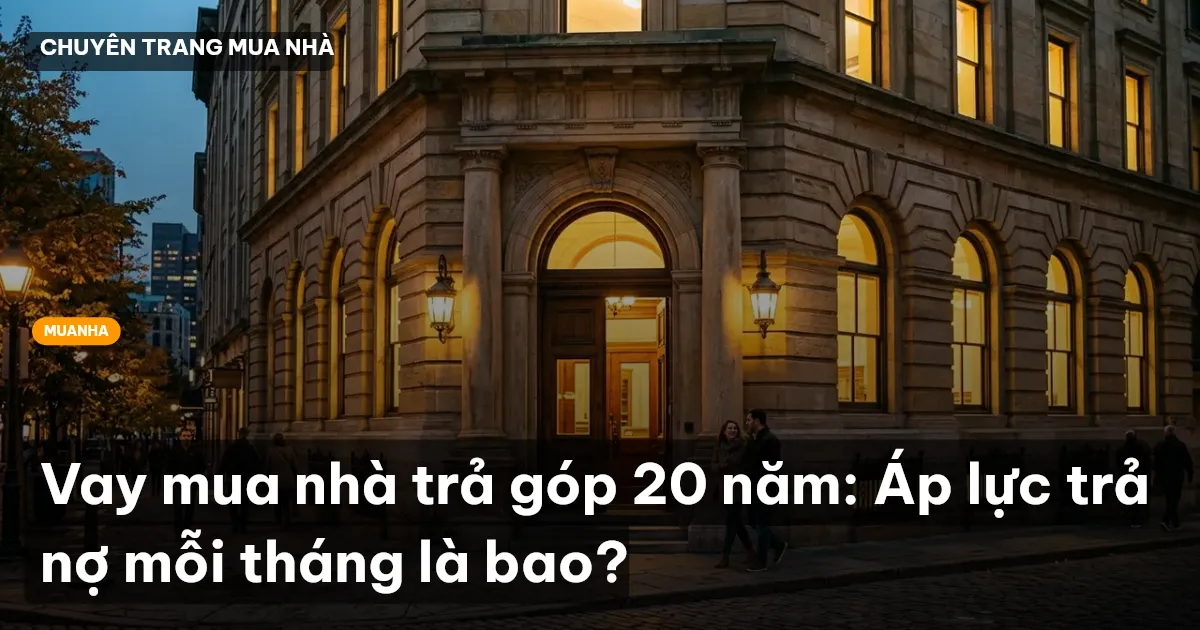 Vay mua nhà trả góp 20 năm: Áp lực trả nợ mỗi tháng là bao?
