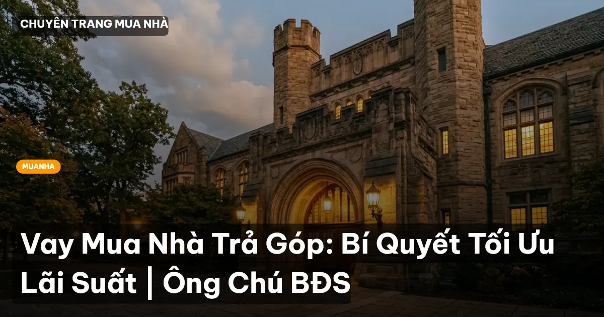 Vay Mua Nhà Trả Góp: Bí Quyết Tối Ưu Lãi Suất | Ông Chú BĐS