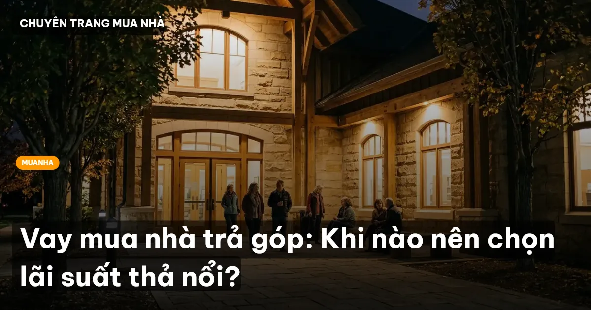 Vay mua nhà trả góp: Khi nào nên chọn lãi suất thả nổi?