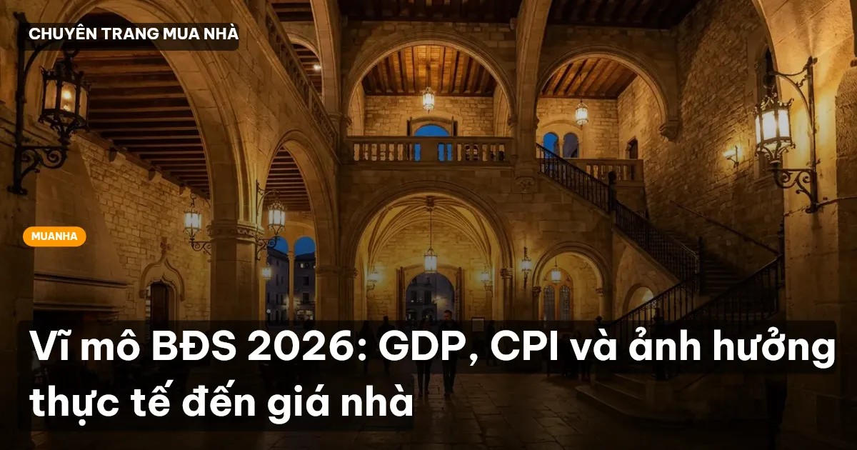 Vĩ mô BĐS 2026: GDP, CPI và ảnh hưởng thực tế đến giá nhà